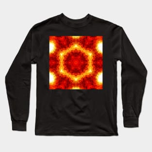 Ominous Red Kaleidoscope pattern (Seamless) 3 Long Sleeve T-Shirt